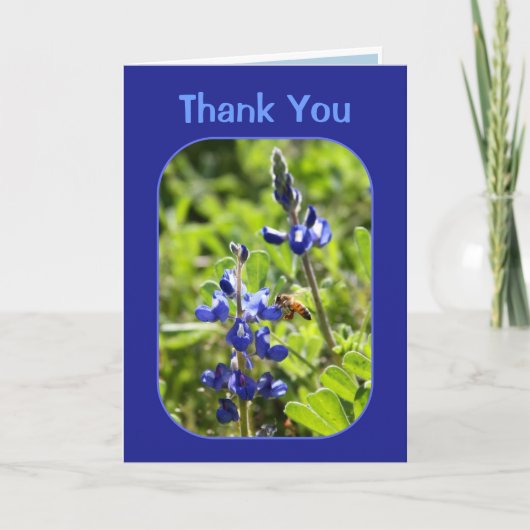 Texas Bluebonnets dankt u Bedankkaart (Voorkant)