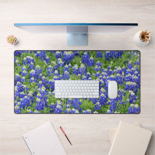 Texas Bluebonnets Desk Mat Pad