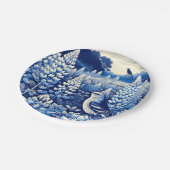 Texas Bluebonnets en Northern Mockingbird Texan Papieren Bordje (Gekanteld)