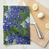 Texas Bluebonnets Field Foto Theedoek (Quarter Fold)