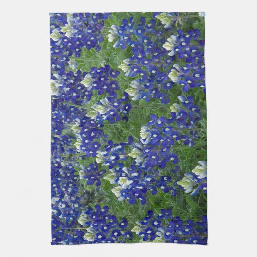 Texas Bluebonnets Field Foto Theedoek (Verticaal)