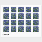 Texas Bluebonnets Field Photo Vierkante Sticker (Vel)