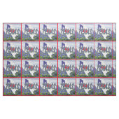 Texas Bluebonnets Flag and Landscape Fabric Stof (Yard (91,4 cm))
