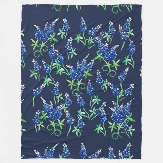 Texas Bluebonnets Fleece Deken (Voorkant)