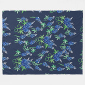 Texas Bluebonnets Fleece Deken (Voorkant (Horizontaal))