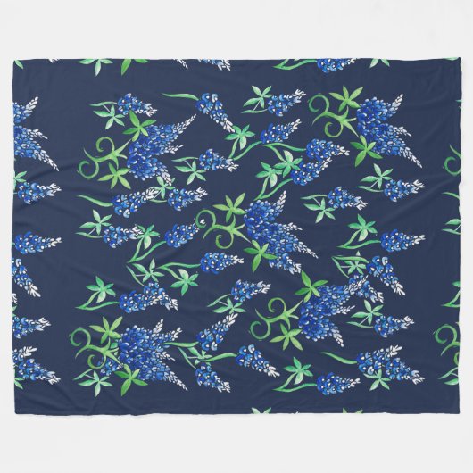 Texas Bluebonnets Fleece Deken (Voorkant (Horizontaal))