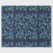 Texas Bluebonnets Floral Blue Cadeaupapier (Vlak)