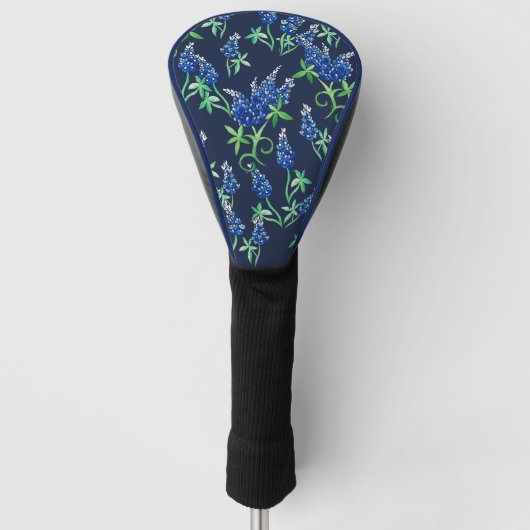 Texas Bluebonnets Floral Blue Golfheadcover (Voorkant)