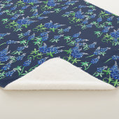 Texas Bluebonnets Floral Blue Sherpa Deken (3/4)