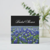 Texas Bluebonnets Floral Bridal Shower Kaart (Staand voorkant)