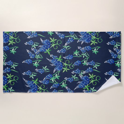 Texas Bluebonnets Floral Strandlaken (Voorkant)