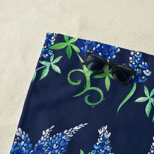 Texas Bluebonnets Floral Strandlaken (In situ)