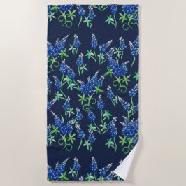 Texas Bluebonnets Floral Strandlaken