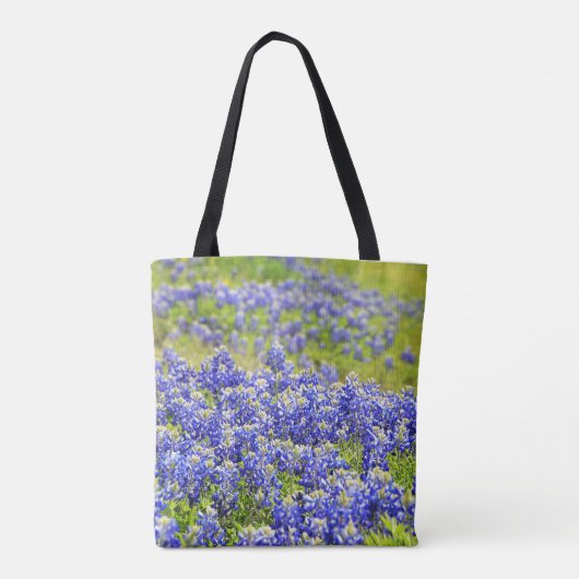 Texas Bluebonnets Flowers Canvas tas (Achterkant)