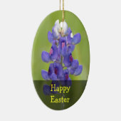 Texas Bluebonnets Happy Easter Egg Ornament (Rechts)
