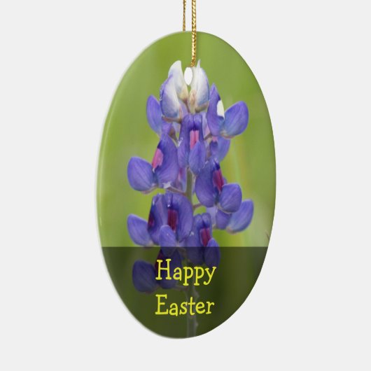 Texas Bluebonnets Happy Easter Egg Ornament (Rechts)