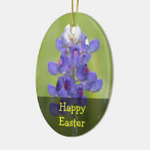 Texas Bluebonnets Happy Easter Egg Ornament (Links)