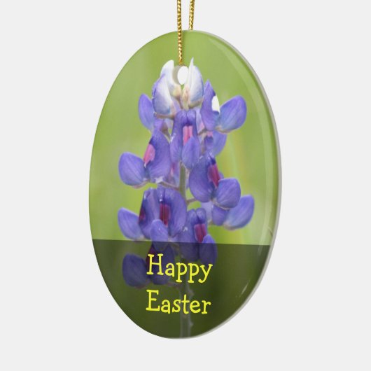 Texas Bluebonnets Happy Easter Egg Ornament (Links)