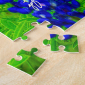 Texas Bluebonnets Indian Floral Natuur Travel Legpuzzel (Zijkant)