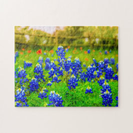 Texas Bluebonnets Indian Floral Natuur Travel Legpuzzel