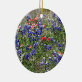 Texas Bluebonnets & Indian PaintBrusm Wildflower Keramisch Ornament (Rechts)
