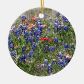 Texas Bluebonnets & Indian PaintBrusm Wildflower Keramisch Ornament (Voorkant)