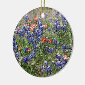 Texas Bluebonnets & Indian PaintBrusm Wildflower Keramisch Ornament (Links)