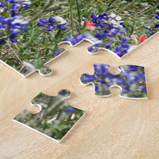 Texas Bluebonnets & Indian PaintBrusm Wildflower Legpuzzel (Zijkant)