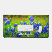 Texas Bluebonnets Indiase verfkwast naam Fine Art Bureaumat (Keyboard & Muis)