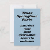 Texas Bluebonnets Kaart (Achterkant)