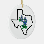 Texas Bluebonnets Keramisch Ornament (Rechts)
