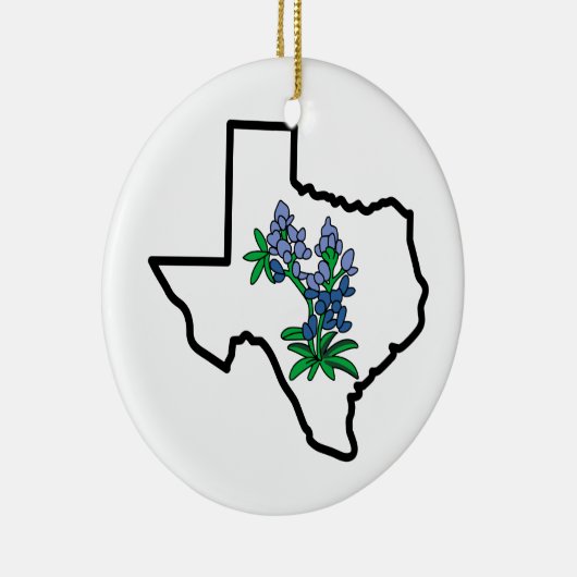 Texas Bluebonnets Keramisch Ornament (Rechts)