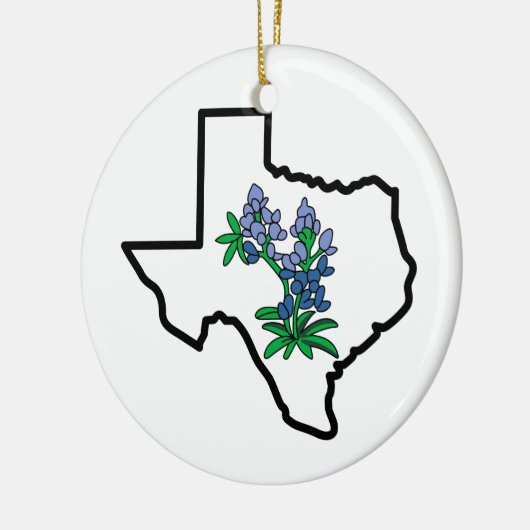 Texas Bluebonnets Keramisch Ornament (Links)