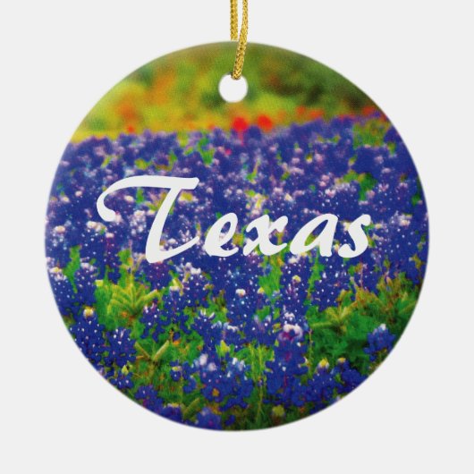 Texas Bluebonnets Keramisch Ornament (Voorkant)