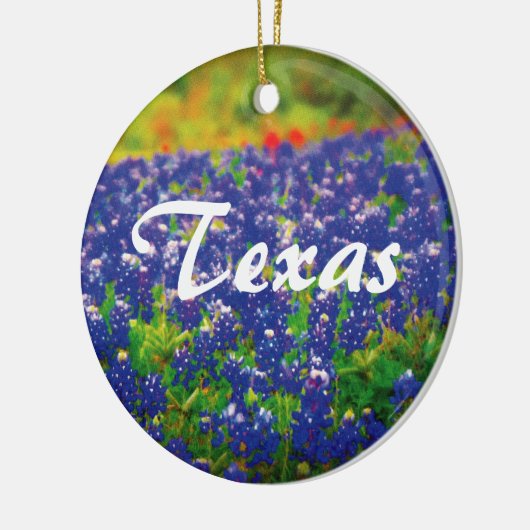 Texas Bluebonnets Keramisch Ornament (Links)