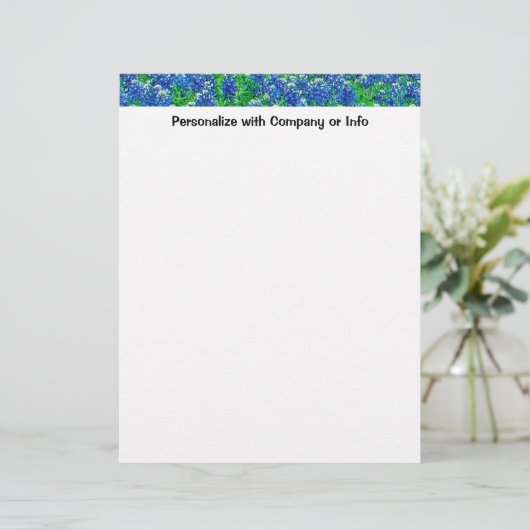Texas Bluebonnets Letterhead (Staand voorkant)
