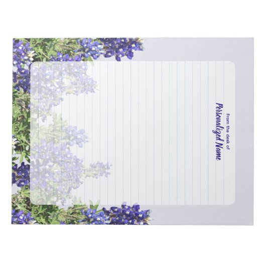 Texas Bluebonnets Lined Notitieblok (Voorkant)