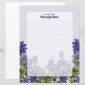 Texas Bluebonnets Lined Paper Sheet (Voorkant / Achterkant)