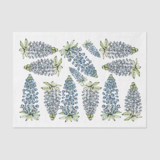 Texas Bluebonnets Lupines - Decoupage Tissue Paper Tissuepapier (Voorkant)