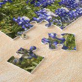 Texas bluebonnets (lupinus texensis) en eik legpuzzel (Zijkant)