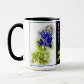 Texas Bluebonnets met zwart, mok (Links)