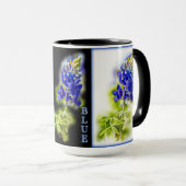 Texas Bluebonnets met zwart, mok (Voorkant rechts)