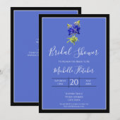 Texas Bluebonnets on Blue, Spring Wedding, Bridal Kaart (Voorkant / Achterkant)