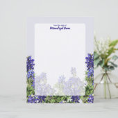 Texas Bluebonnets Ongevoerd Papieren Blad (Staand voorkant)
