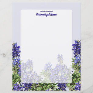 Texas Bluebonnets Ongevoerd Papieren Blad