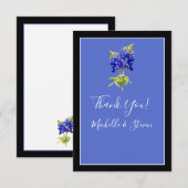 Texas Bluebonnets op Blue, Spring Wedding Bedankkaart (Voorkant / Achterkant)