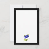 Texas Bluebonnets op Dark Grey, Spring Wedding Bedankkaart (Achterkant)