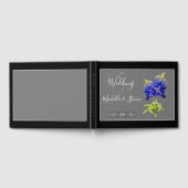 Texas Bluebonnets op Dark Grey, Spring Wedding Gastenboek (Volledig)
