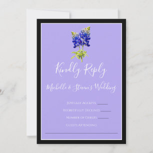 Texas Bluebonnets op Lavender, Spring RSVP Kaart