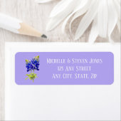 Texas Bluebonnets op Lavender, Spring Wedding Etiket (Insitu)